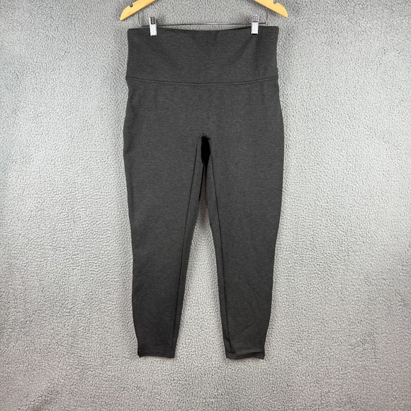Ponte Ankle Split Hem Pants by Spanx - Women's Shapewear Leggings - Size XL Grey - Picture 1 of 11